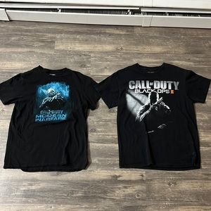 Call of Duty T-Shirts Men’s Mediums Black Ops 2 and Modern Warfare